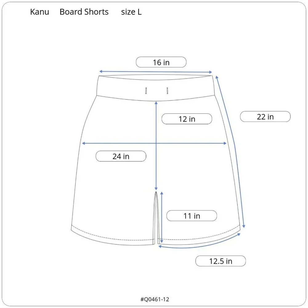 Kanu Board Shorts Barracuda Charcoal Men‎ size L